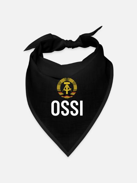 DDR Wappen, Osten, Ossi Geschenk - Bandana Dreieckstuch - Schwarz