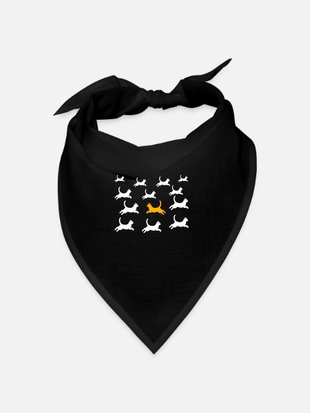 Gegen den Strom Individualität und Stil - Bandana Dreieckstuch - Schwarz
