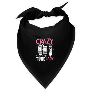 Crazy Tube Lady - Tube Amplifier - Bandana Dreieckstuch - Schwarz - Vorne