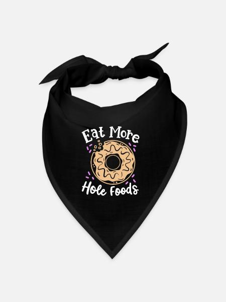 Donut Spruch Feinschmecker - Bandana Dreieckstuch - Schwarz