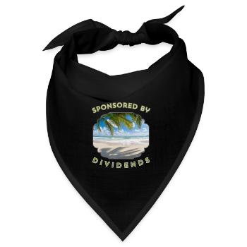 Sponsored by dividends - Bandana Dreieckstuch - Schwarz - Vorne