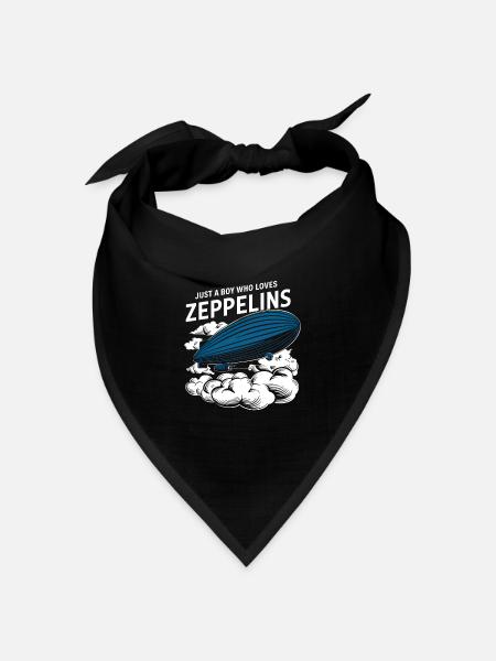 Luftschiff Zeppelin Geschenk - Bandana Dreieckstuch - Schwarz