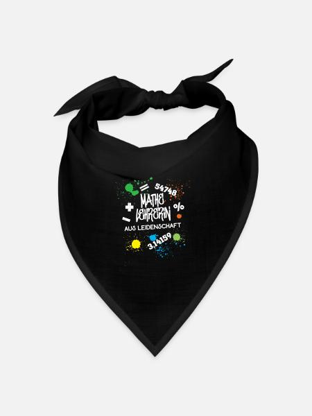 Mathe Lehrerin aus Leidenschaft Beruf Lehrerinnen - Bandana Dreieckstuch - Schwarz