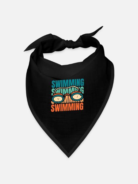 Schwimmen Schwimmer - Bandana Dreieckstuch - Schwarz