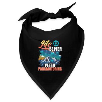 Flugschirm motorschirm paramotoring - Bandana Dreieckstuch - Schwarz - Vorne