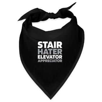 Fahrstuhl Aufzug - Bandana Dreieckstuch - Schwarz - Vorne