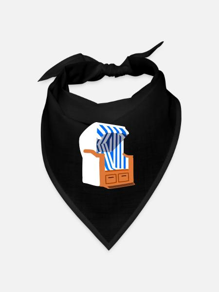 Strandkorb - Bandana Dreieckstuch - Schwarz