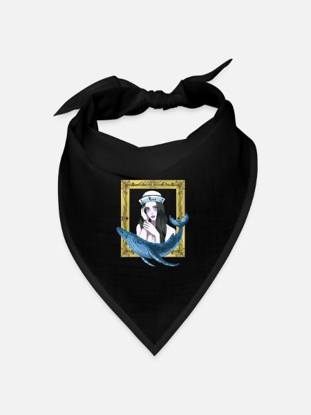 Matrosen Matrose Seefahrt Fisch Fische Seemänner - Bandana Dreieckstuch - Schwarz