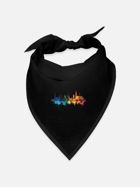 Neu-Isenburg - Bandana Dreieckstuch - Schwarz