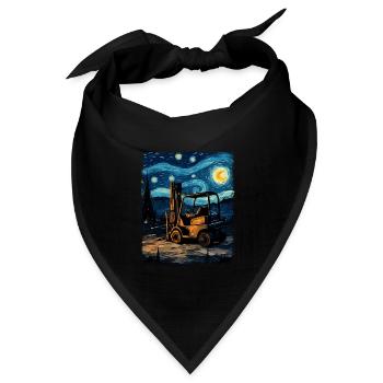 Gabelstaplerfahrer Gabelstaplerfahrer Sternennacht - Bandana Dreieckstuch - Schwarz - Vorne