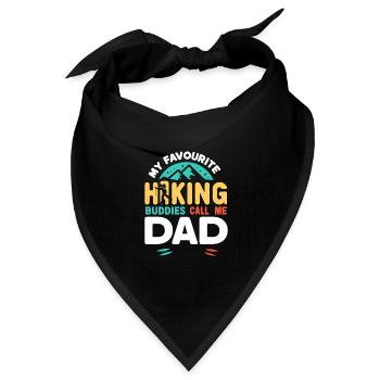 Meine Lieblingswanderkameraden nennen mich Papa - Bandana Dreieckstuch - Schwarz - Vorne