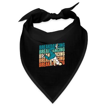 Breakdance Breakdancer Breakdancing - Bandana Dreieckstuch - Schwarz - Vorne