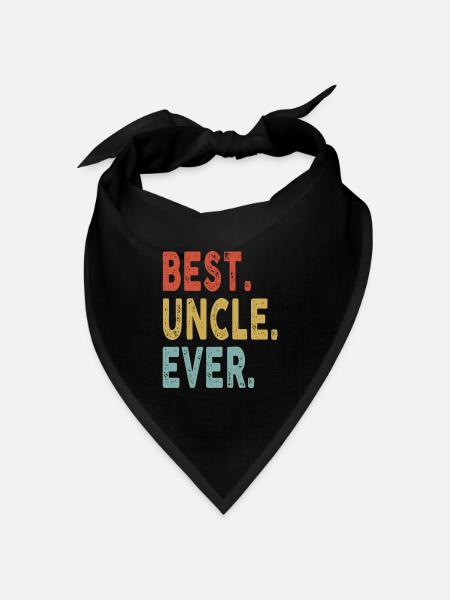 Vintage Best Uncle Retro Colors Best Uncle Ever - Bandana Dreieckstuch - Schwarz