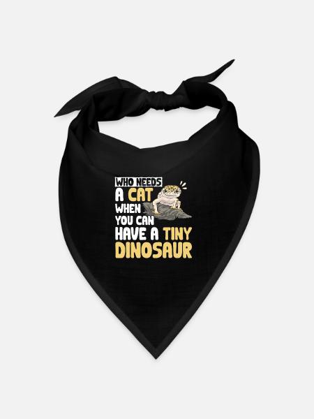 Leopardgecko Reptil Haustier Gecko - Bandana Dreieckstuch - Schwarz