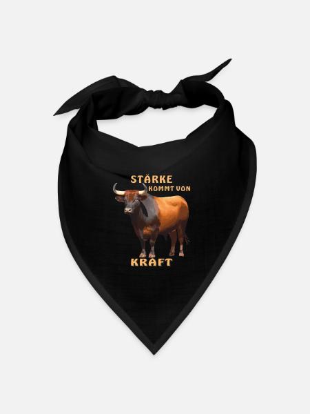 BULLE STÄRKE KOMMT VON KRAFT - Bandana Dreieckstuch - Schwarz
