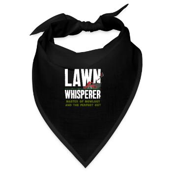 Landschaftsgärtner Rasen Flüsterer - Bandana Dreieckstuch - Schwarz - Vorne