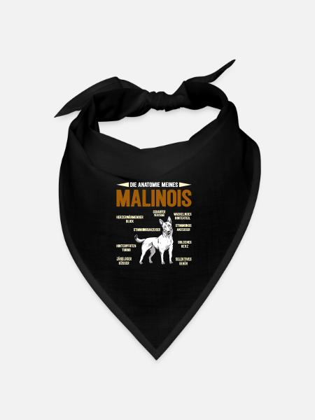 Malinois ANATOMY OF A BELGIAN MALINOIS Lustiges - Bandana Dreieckstuch - Schwarz