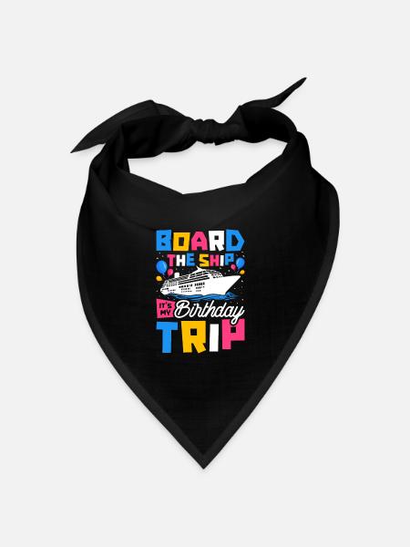 Kreuzfahrt Geburtstag - Bandana Dreieckstuch - Schwarz