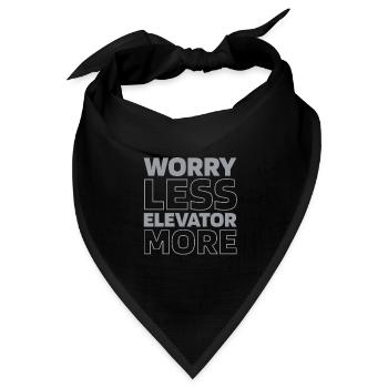 Fahrstuhl Aufzug - Bandana Dreieckstuch - Schwarz - Vorne