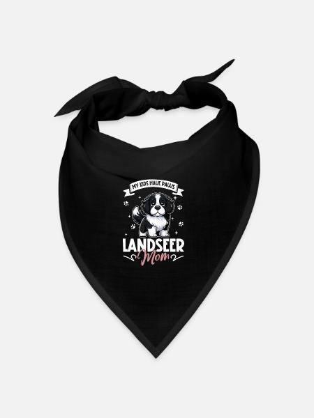 Landseer Mama - Bandana Dreieckstuch - Schwarz