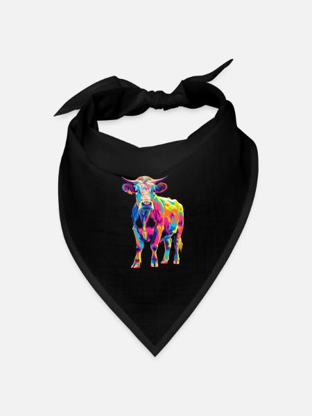 Hereford-Rinderzüchter Popart - Bandana Dreieckstuch - Schwarz