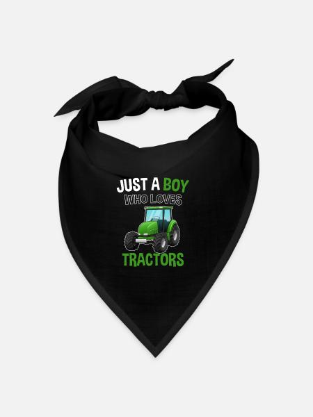 Landwirt Trecker Bauernhof Farmer Traktor - Bandana Dreieckstuch - Schwarz