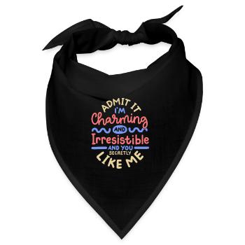 Sarkasmus sarkastischer Spruch - Bandana Dreieckstuch - Schwarz - Vorne