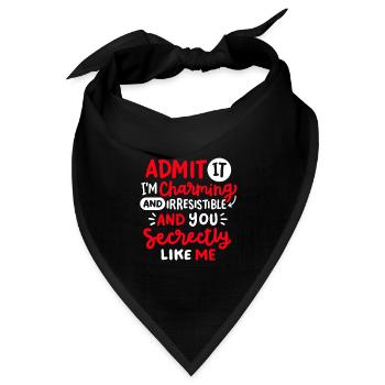 Lustiger Sarkastischer Spruch - Bandana Dreieckstuch - Schwarz - Vorne