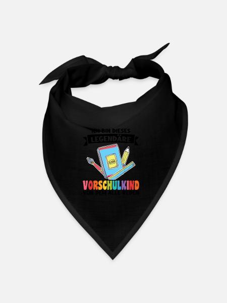 Kindergarten Vorschule Vorschulpädagoge Geschenk - Bandana Dreieckstuch - Schwarz
