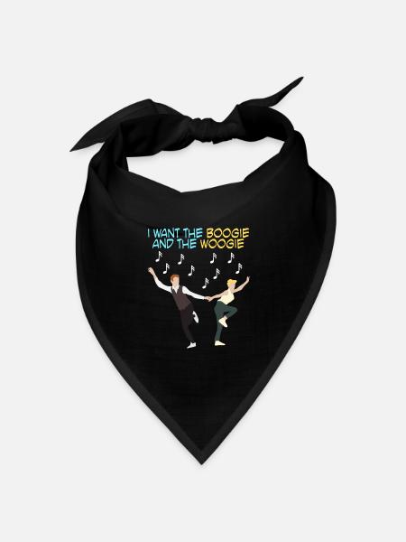 Boogie Woogie Swing Music Dancing - Bandana Dreieckstuch - Schwarz