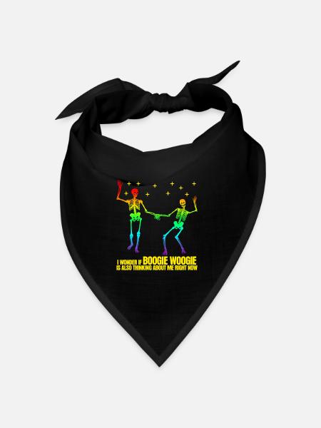 Boogie Woogie Skeleton Dance Swing - Bandana Dreieckstuch - Schwarz