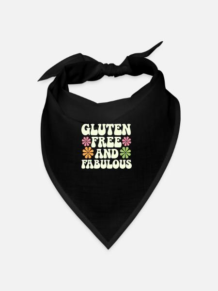 Glutenfrei Und Fabelhaft - Bandana Dreieckstuch - Schwarz