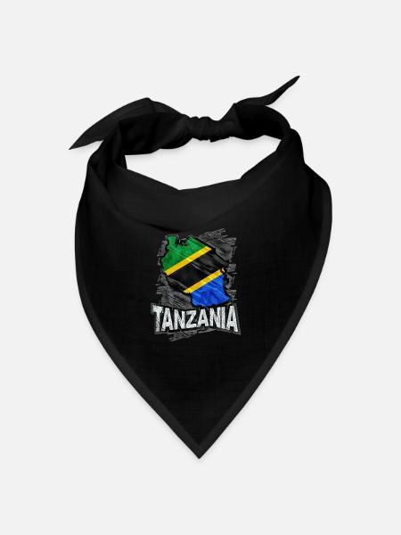 Tansania - Bandana Dreieckstuch - Schwarz