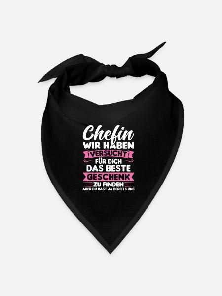 Chef Chefin Geschenk - Bandana Dreieckstuch - Schwarz