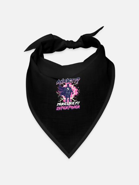 Depression Bewusstsein: Angst wie meine Macht - Bandana Dreieckstuch - Schwarz