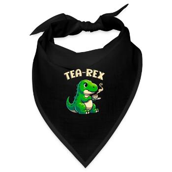 Tee Rex Dinosaurier Liebhaber T-Rex Tea Tasse - Bandana Dreieckstuch - Schwarz - Vorne