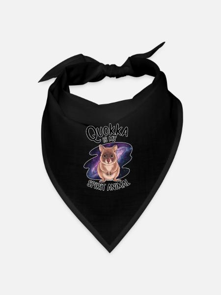 Quokka Spruch Australien Lustiges Quokka Geschenk - Bandana Dreieckstuch - Schwarz