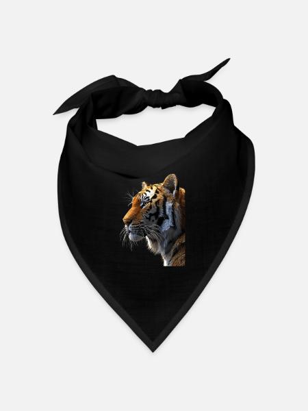 Bengalischer Tiger - Bandana Dreieckstuch - Schwarz