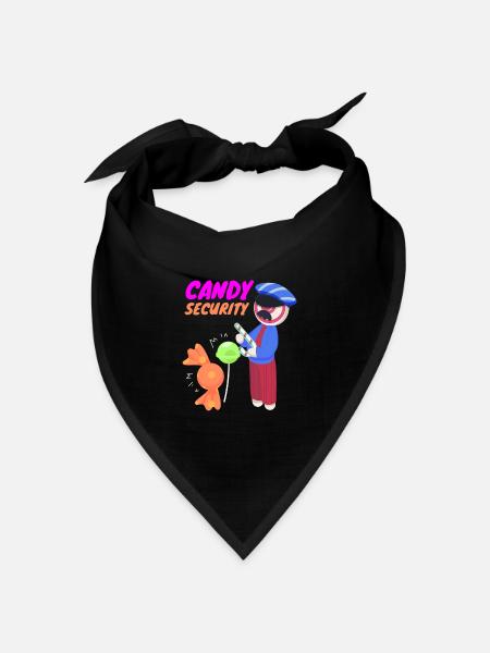 Candy Security Fruchtgummi Süßigkeit Süß - Bandana Dreieckstuch - Schwarz