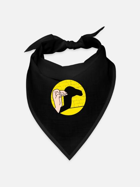 Handschattenpuppenspiel Puppen - Bandana Dreieckstuch - Schwarz