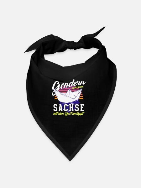 Gendern Tshirt Herren Damen Lustig Witzig Spruch - Bandana Dreieckstuch - Schwarz