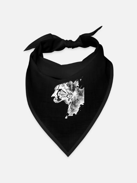 Gepard - Bandana Dreieckstuch - Schwarz