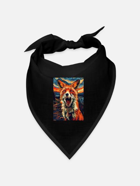 Fuchs - Bandana Dreieckstuch - Schwarz