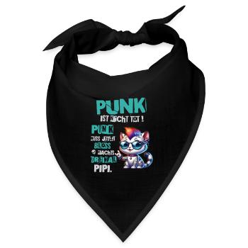 Punk Rock - Ich bin alt aber Punk ist nicht tot - Bandana Dreieckstuch - Schwarz - Vorne