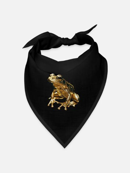 Frosch - Bandana Dreieckstuch - Schwarz