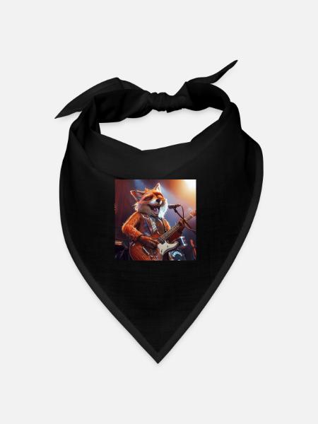 Fuchs - Bandana Dreieckstuch - Schwarz