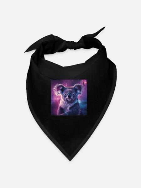 Koala - Bandana Dreieckstuch - Schwarz