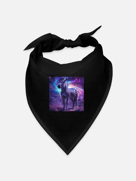 Zebra - Bandana Dreieckstuch - Schwarz