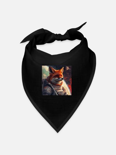 Fuchs - Bandana Dreieckstuch - Schwarz