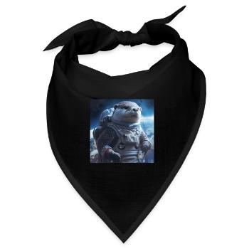 Otter - Bandana Dreieckstuch - Schwarz - Vorne